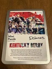 Kentucky Derby Puzzle Mangetic Magnets Tin New Mini Puzzle Museum Products Inc