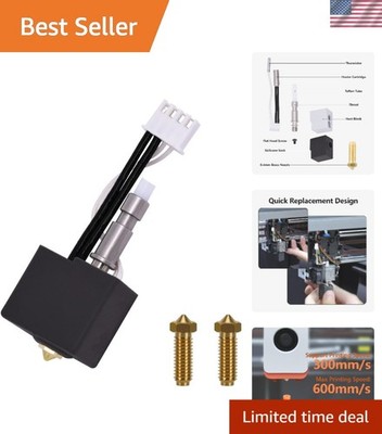 Anycubic Kobra S1 Quick Swap Hotend Kit with 2 Brass Nozzles - Enhanced Printing