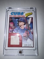 2026 Topps Heritage Pete Crow-Armstrong Relic Patch Card /77 With Dirt On Jersey