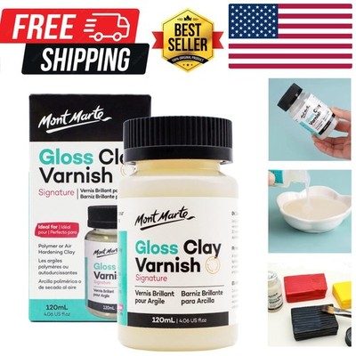 Clay Sculpture Sealant, Glossy Clear Varnish, Signature 4.05oz 120ml, Air or ...