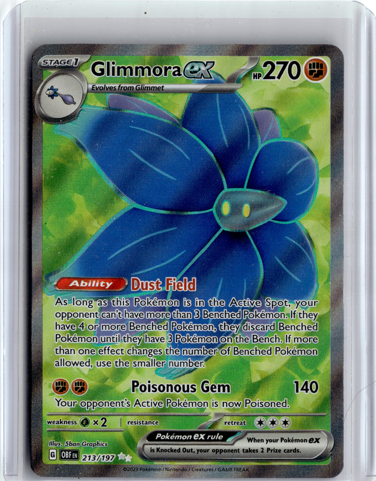 Glimmora ex 213/197 Ultra Rare SV03: Obsidian Flames Pokemon TCG NM