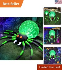 8 Ft Halloween Inflatables Spider Outdoor Decorations For Yard, Giant Blow Up...