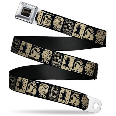 Harry Potter Belt, Seatbelt Buckle Belt, Harry Potter Hogwarts House (US IMPORT)