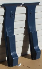 92-96 FORD F250 F350 CREW CAB MIDDLE B PILLAR UPPER TRIMS BLUE PAIR OEM