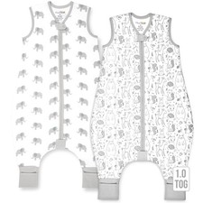 Mama Cheetah Toddler Sleep Sack with Feet, 4T-5T, 1.0 TOG Organic Cotton