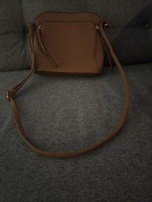 Tan Crossbody Shoulder Bag with Organizer