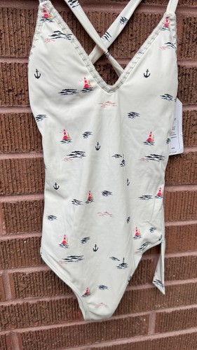 Nuevo con etiquetas Traje de baño Roxy XS para mujer estampado faro de una pieza con correas entrecruzadas - Imagen 3 de 6