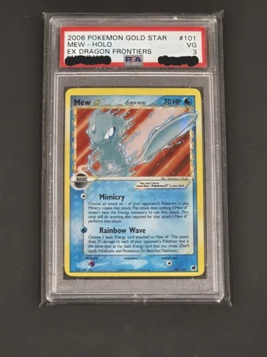 2006 Pokemon Gold Star Mew Holo #101 PSA 3 (POP 204) EX Dragon Frontiers
