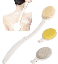 3 in 1 Bath Brush Set, Extra Long Handle Foldable Body for White