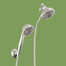 Delta 2-in-1 Combo Shower Head 75590 Chrome Finish 5 Spray Settings Handheld DJ 