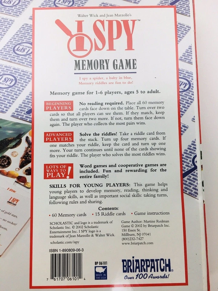 I Spy Memory Game Briarpatch Scholastic A Game of Picture Riddles - Image 4 of 4