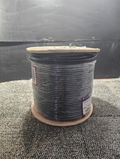 SOUTHWIRE 920710608 RG6 1000 FT QUAD SHIELD CATV COAX 18AWG DIRECT BURIAL, BLACK