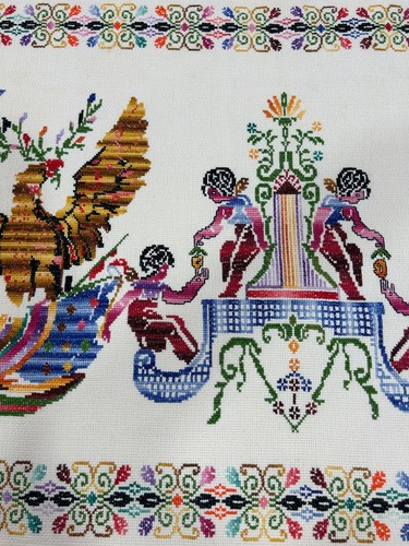 Colgante de pared arte textil palestino vintage bordado a mano 22x44 pulgadas - Imagen 4 de 14