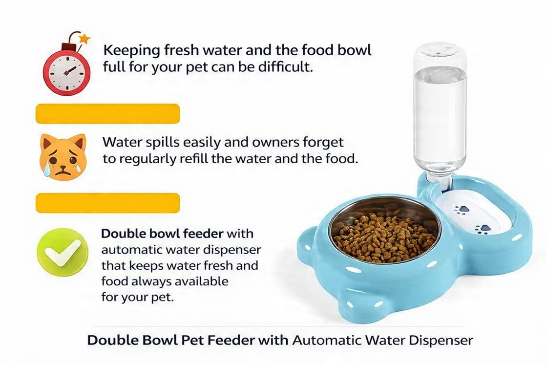 Replendish Gravity Waterer Cat and Dog Water Dispenser 17 Oz