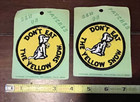 2 1970's DON'T EAT THE YELLOW SNOW Sew On Embroidered PATCH Dog — photo 2