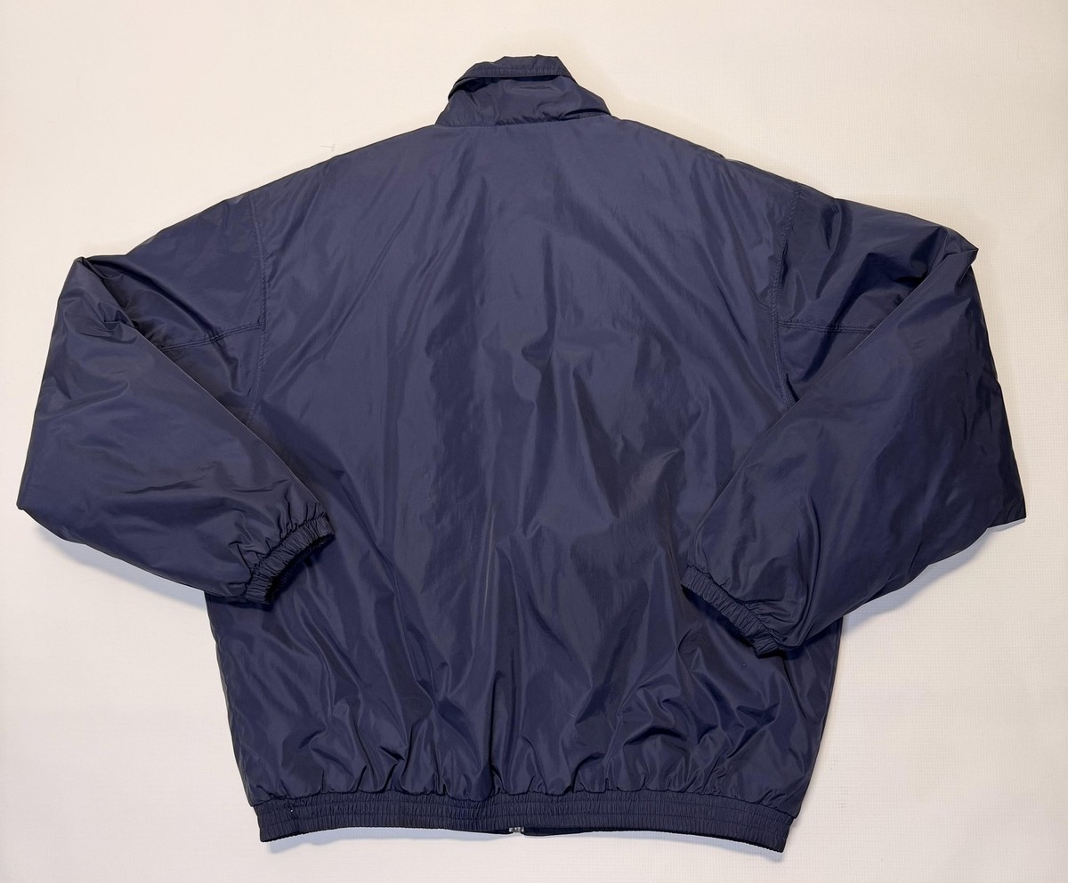 Vintage Adidas Jacket Mens Large Navy Blue Full Zip Insulated