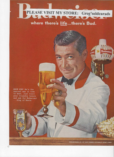 Original 1961 Budweiser Beer vintage print ad