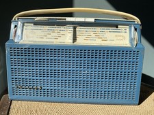 Radio "transitor" Philips Vintage  L3F 13T bleu et gris de 1961
