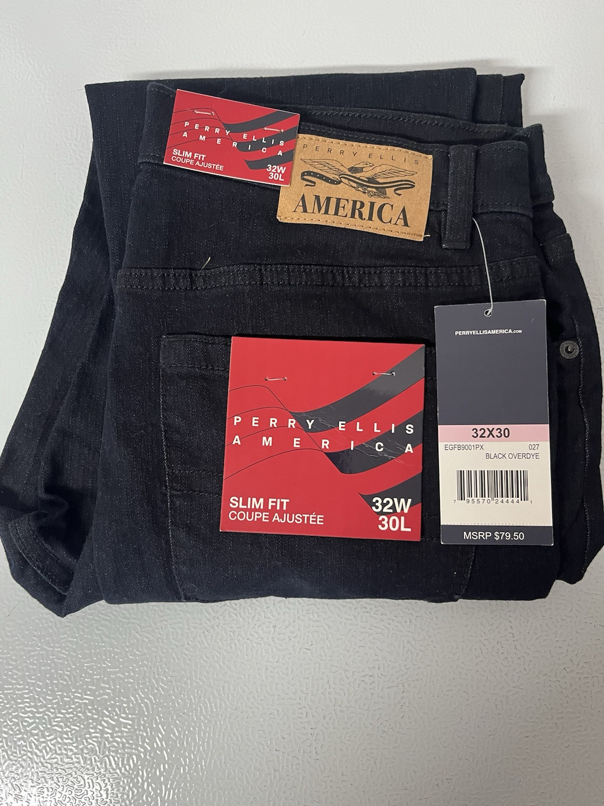 エル様 Perry Ellis America Black Slim Fit Jeans NWT 32x30 | eBay