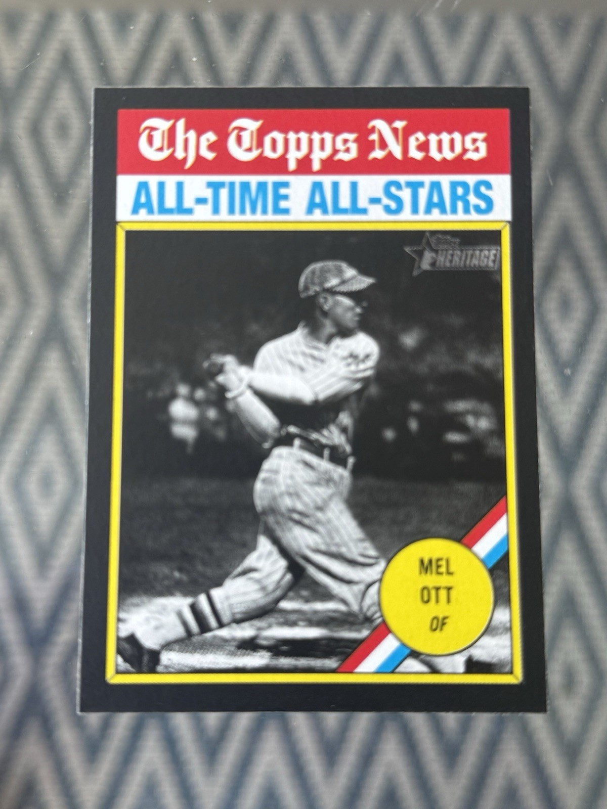 2025 Topps Heritage Mel Ott Black Border #’d /50 #348 San Francisco Giants