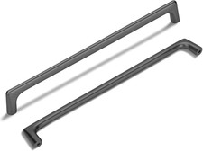 10 Pack Matte Dark Gunmetal Gray Cabinet Pulls - 11.3 Inch Modern Design