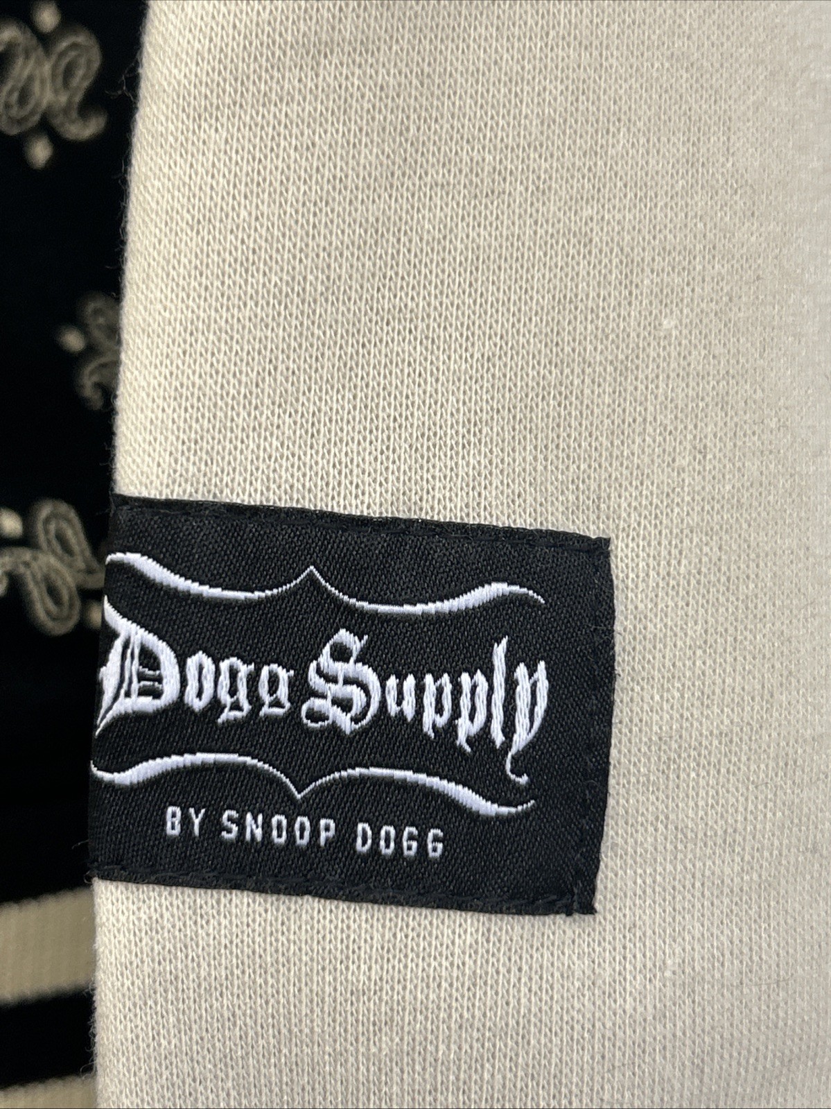 Black & Cream Snoop Dogg  Varsity Jacket - Dog Supply- Size Men’s  2XL / Unisex image 2