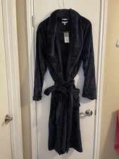 Size L/XL Unisex Dark Blue Ultra-plush Bathrobe Goodfellow Co.