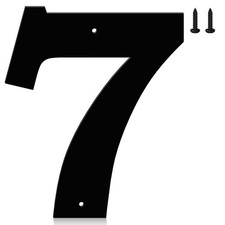 4 Inch Modern Metal House Numbers for Outside, Black Metal House Address Lett...