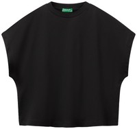 Damen T-Shirt United Colors of Benetton 3096D1071 Schwarz XS Baumwolle