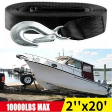 ✅ DELUXE BOAT TRAILER REPLACEMENT WINCH STRAP 10000LBS WITH SNAP HOOK NEW