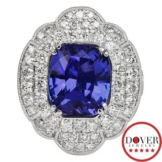 Arron Gottlieb Diamond 10.31ct Tanzanite Platinum Halo Cocktail Ring 16.4 Gr NR
