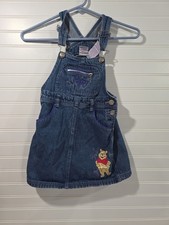 vintage winnie the pooh overalls Dress Embroidered