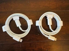 NEW SET of 2 ~ Genuine Original Apple USB-C to Lightning Charging Cables