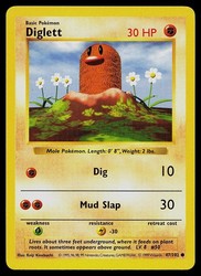 Diglett 47/102 Base Set Shadowless Common