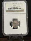 1957 Roosevelt Silver Dime NGC Graded MS 67 With Beautiful Toning
