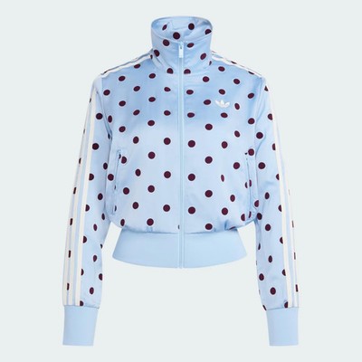 トップス  SATIN POLKA DOTS TT Track Top adidas Women's Originals Modern SATIN POLKA DOTS TT Track Top Blue