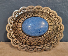 Vtg Faux Turquoise Concho Belt Piece