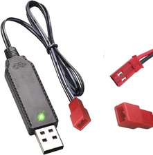 3.7V USB Charger Cable with JST 2 Pin Plug Compatible RC Car RC Plane RC Tank RC
