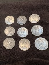 Job Lot Old Large 10p Coins Ten  Pence � 9