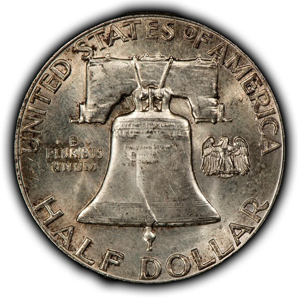 2 монеты 1958 50c Франклин половина доллара - Ty-1 Ty-2 отчеканен с доказательство штампы - Z6301 - Изображение 4 из 4