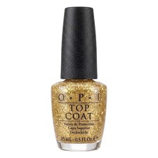 OPI Top Coat Glim Merry Gold Glitter 0.5oz / 15ml