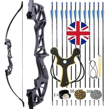 Archery 50lbs Takedown Recurve Bow Arrow Set 54'' Hunting Outdoor Shoot Practice