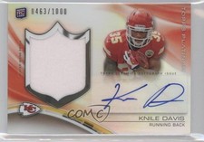 2013 Topps Platinum Rookie Refractor 463/1000 Knile Davis #ARP-KD Patch Auto 1l5