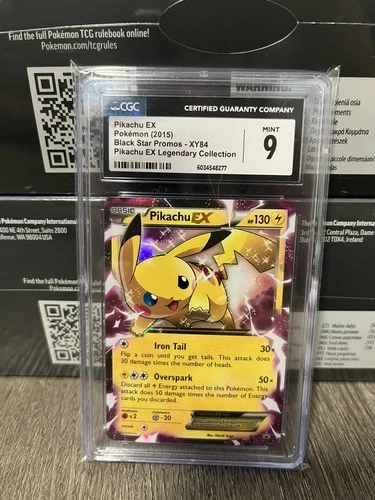 CGC 9 Pikachu Ex XY84 Black Star Promo Ex Legendary Collection 2015 Pokemon