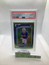 2024 Donruss Optic Keon Coleman Lime Green Rated Rookie /50 Bills PSA 10 - POP 2