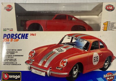 bburago 1961 Porsche 356 B Cup Metal Kit 1:24 Scale Quality Made In Italy