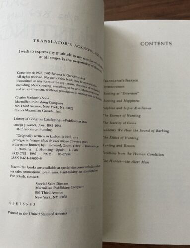 Meditations on Hunting, English & Spanish Ed, Philosophy, Jose Ortega Gasset - Imagen 3 de 4