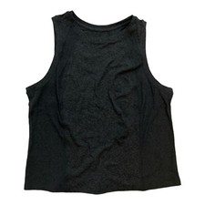 NWT Member's Mark Women's Soft Ribbed Semi-Fitted Crop Tank Charcoal Heather XL