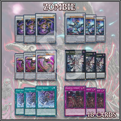 #ad ZOMBIE DECK 18 Haunted Inmortal Dragon Lord Skeletal BACH DIFO MP23 YuGiOh $10.00
