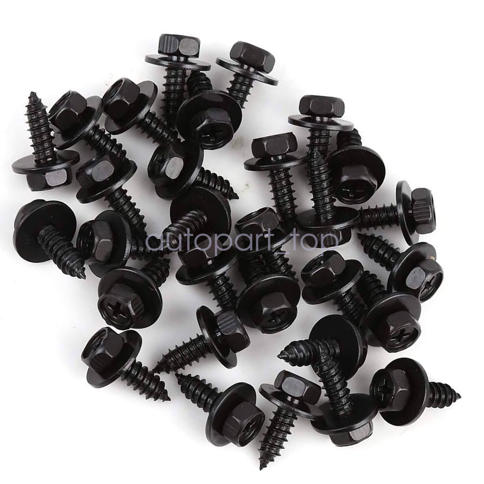 30 Clips De Fixation Pour Garde-boue Toyota Lexus - Réf. 90159-60498, Métal Noir 23x16mm, Lot De 30 Avec Garantie 3 Ans